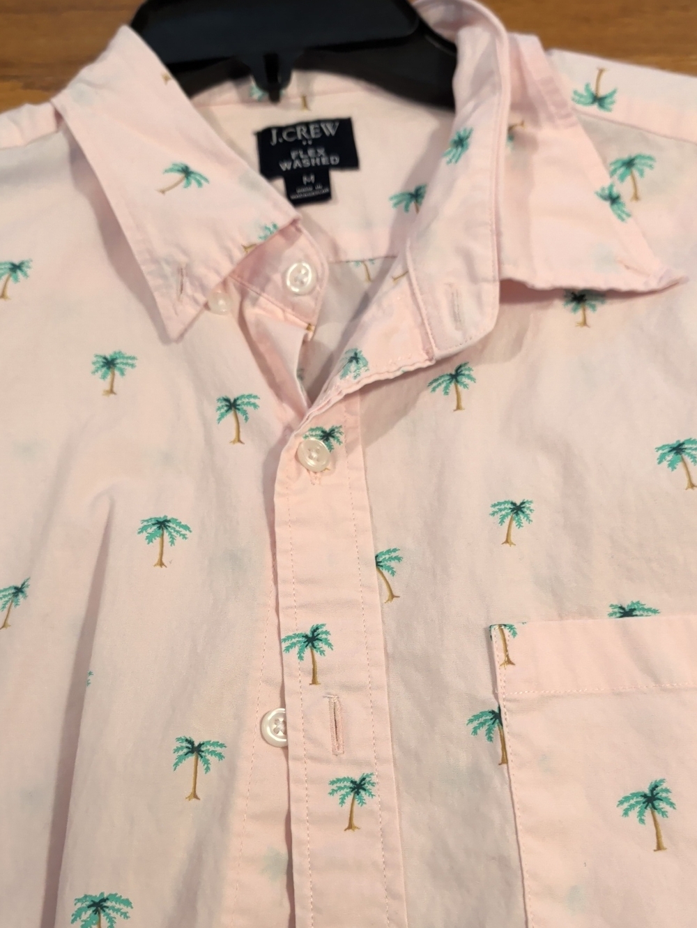 Pink Palm Tree Button Down - Picture 2 of 3